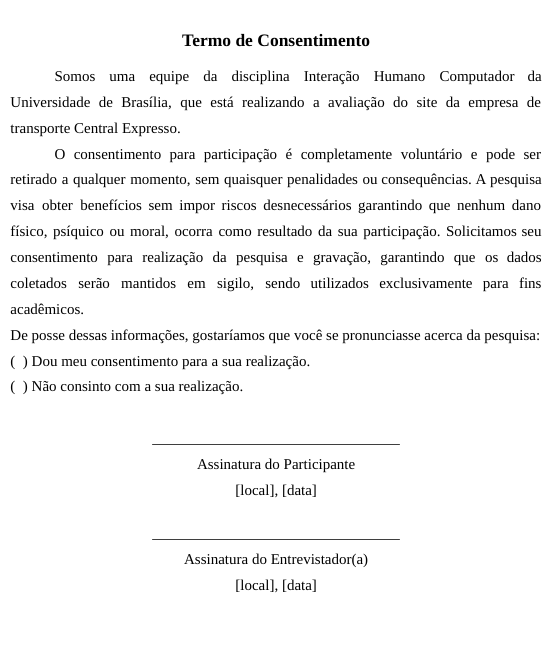 Termo de Consentimento