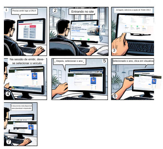 Figura 4 - Storyboard Emissão de CRLV.