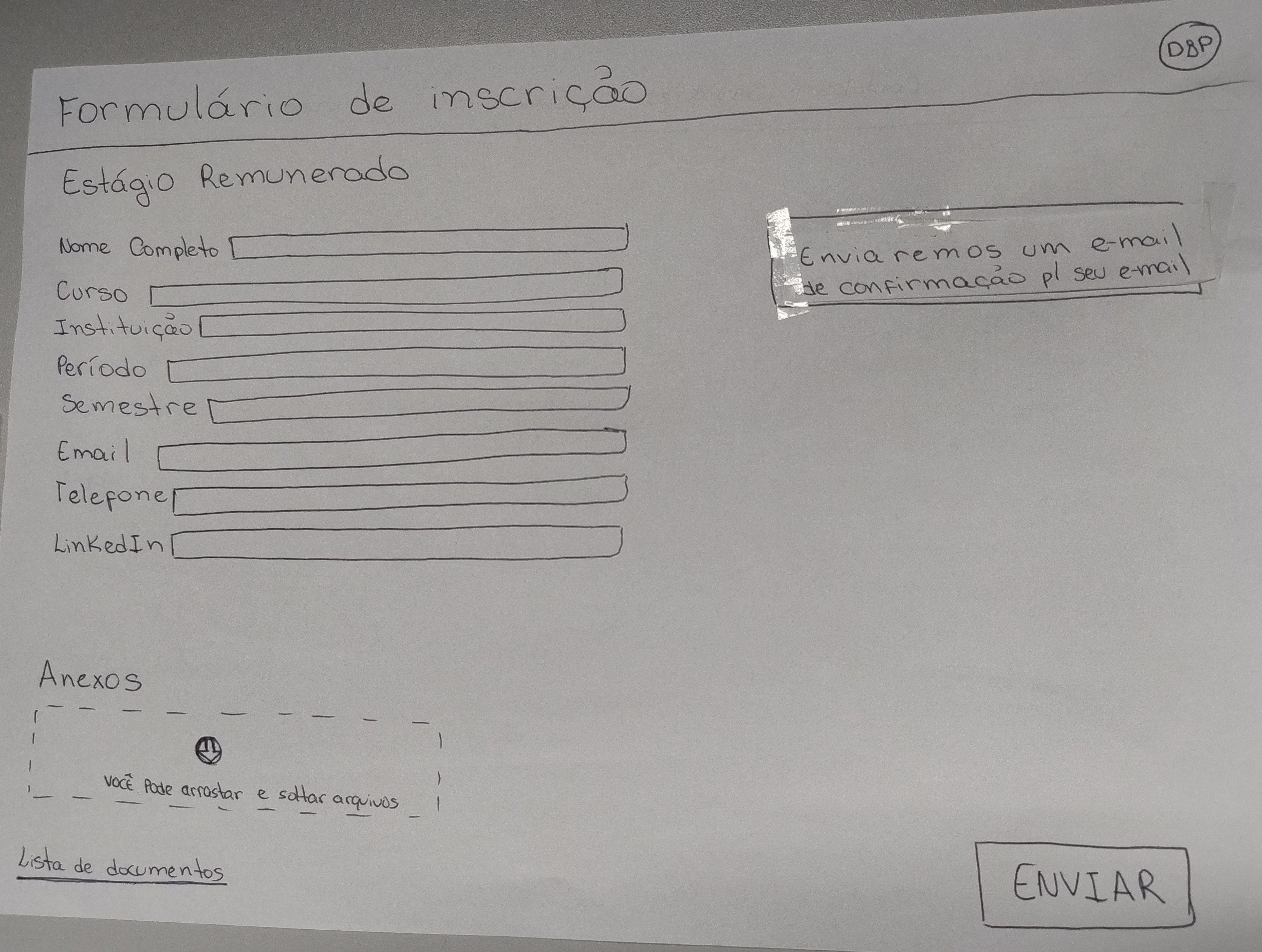 Figura 3 - Formulário de inscrição