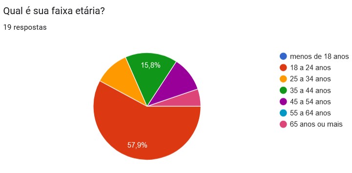 gráfico em pizza - faixa etária