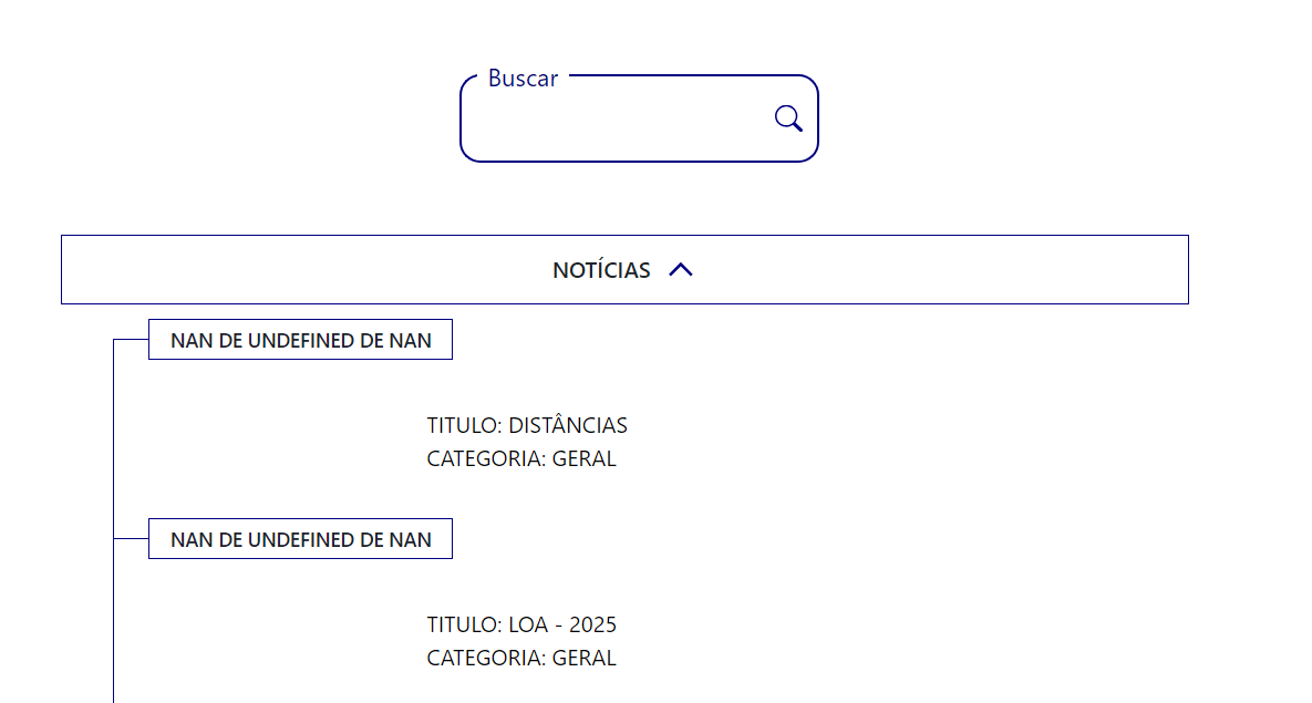 Barra de pesquisa funcional