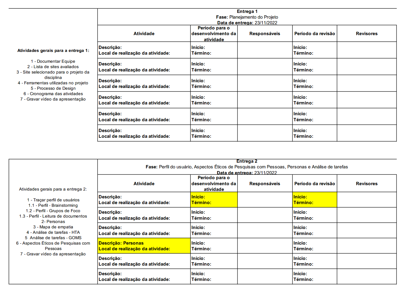 modelo de cronograma